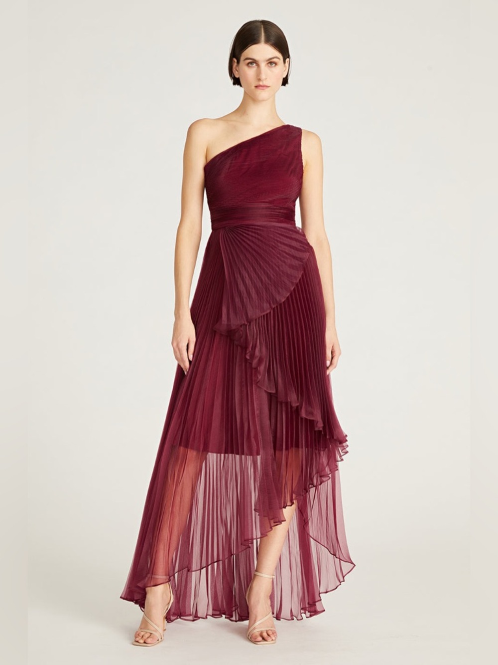 THEIA Geneva Pleated Organza Gown Size 14 $795